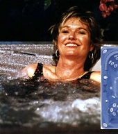 Woman
in Hot tub smiling Woman in Hot tub smiling
